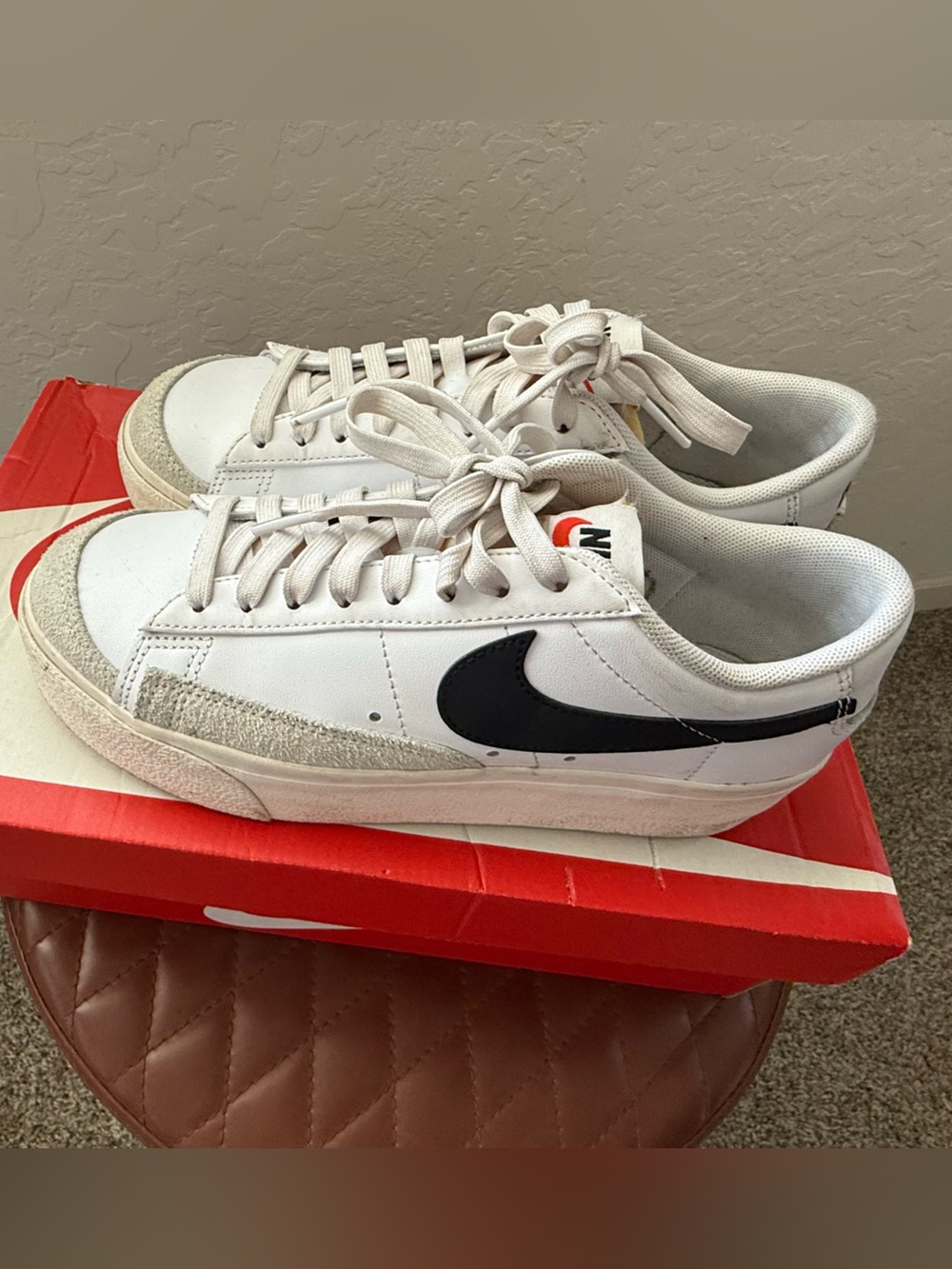 Nike platform Blazers White Low-Top